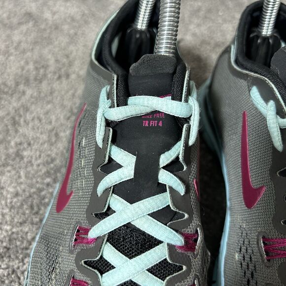 Nike Free 5.0 TR Fit 4 629496-004 Women’s Sz 7 Gray Blue Athletic Shoes Used - Picture 4 of 12